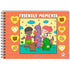 Livro de colorir Friendly Moments, capa laranja com ilustrações de crianças e animais. — Plenitude