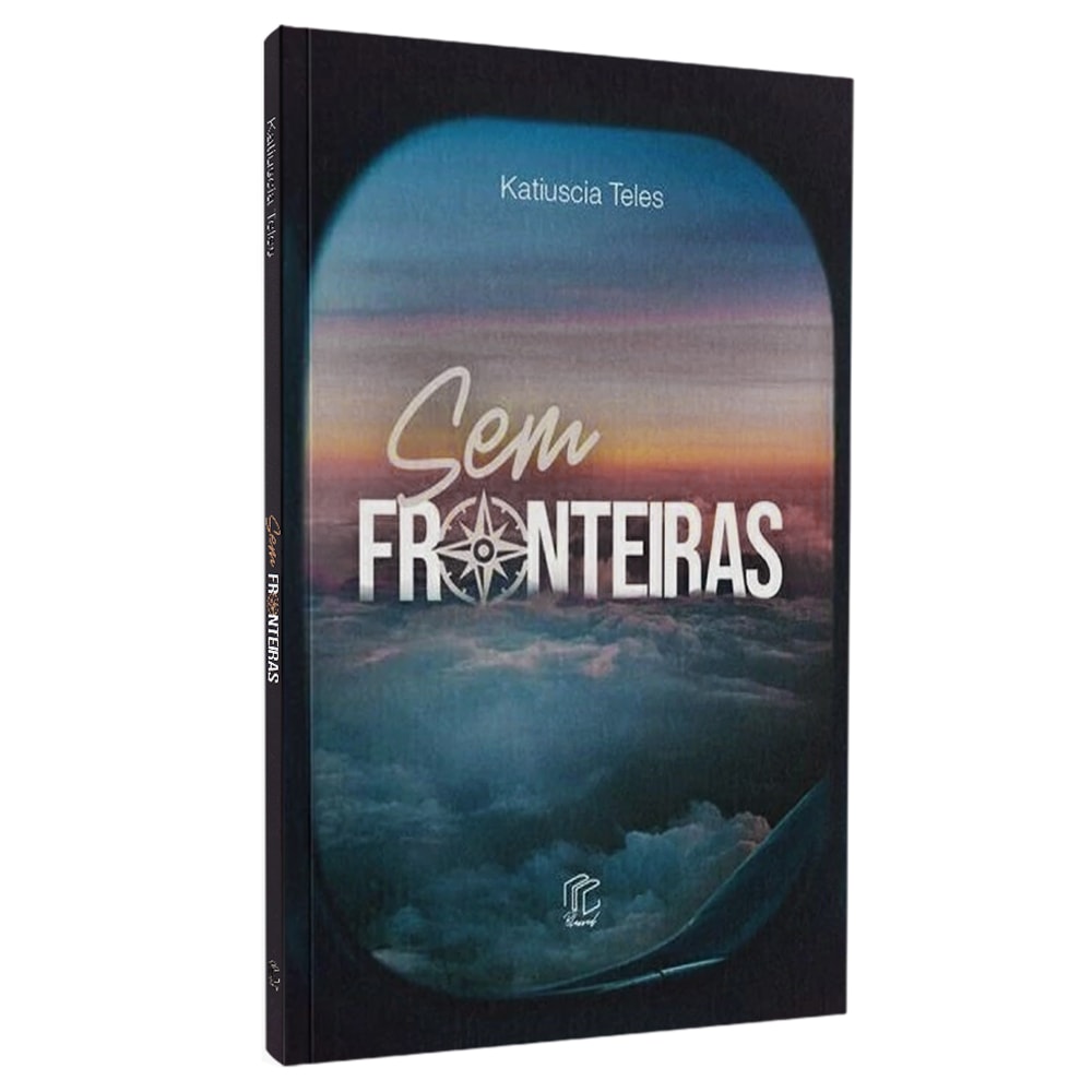Livro Sem Fronteiras, capa com vista de avião sobre nuvens e o pôr do sol. — Plenitude