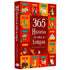 Livro "365 Histórias de Todos os Tempos" com capa vermelha e ilustrações de contos clássicos. — Plenitude