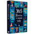 Livro "365 Histórias do Mundo Todo Uma História Por Dia" com capa azul e ilustrações de contos de fadas. — Plenitude