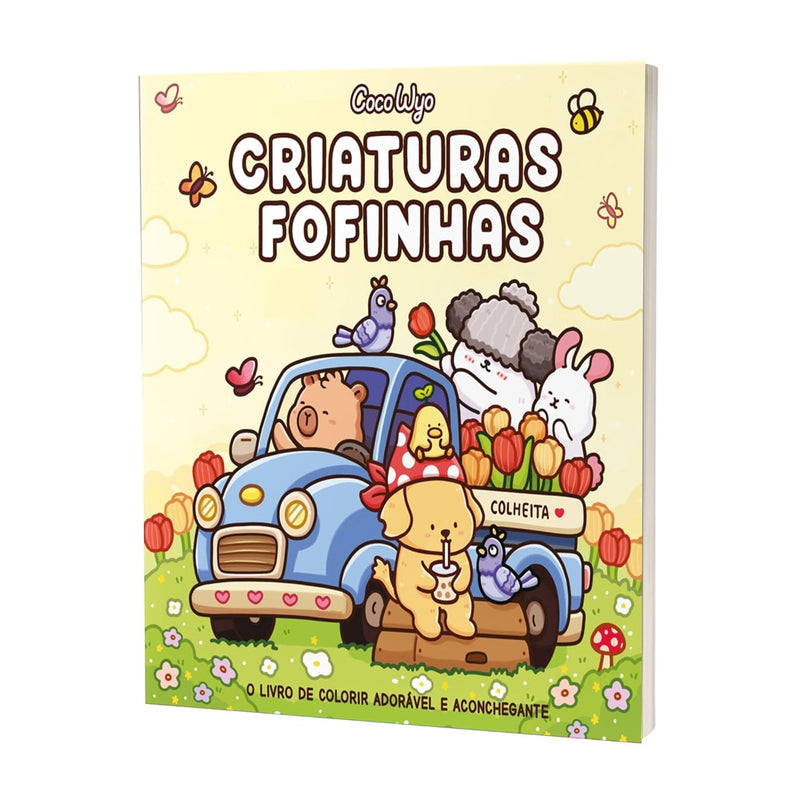 Livro Criaturas Fofinhas | Colheita | Livro de Colorir Coco Wyo