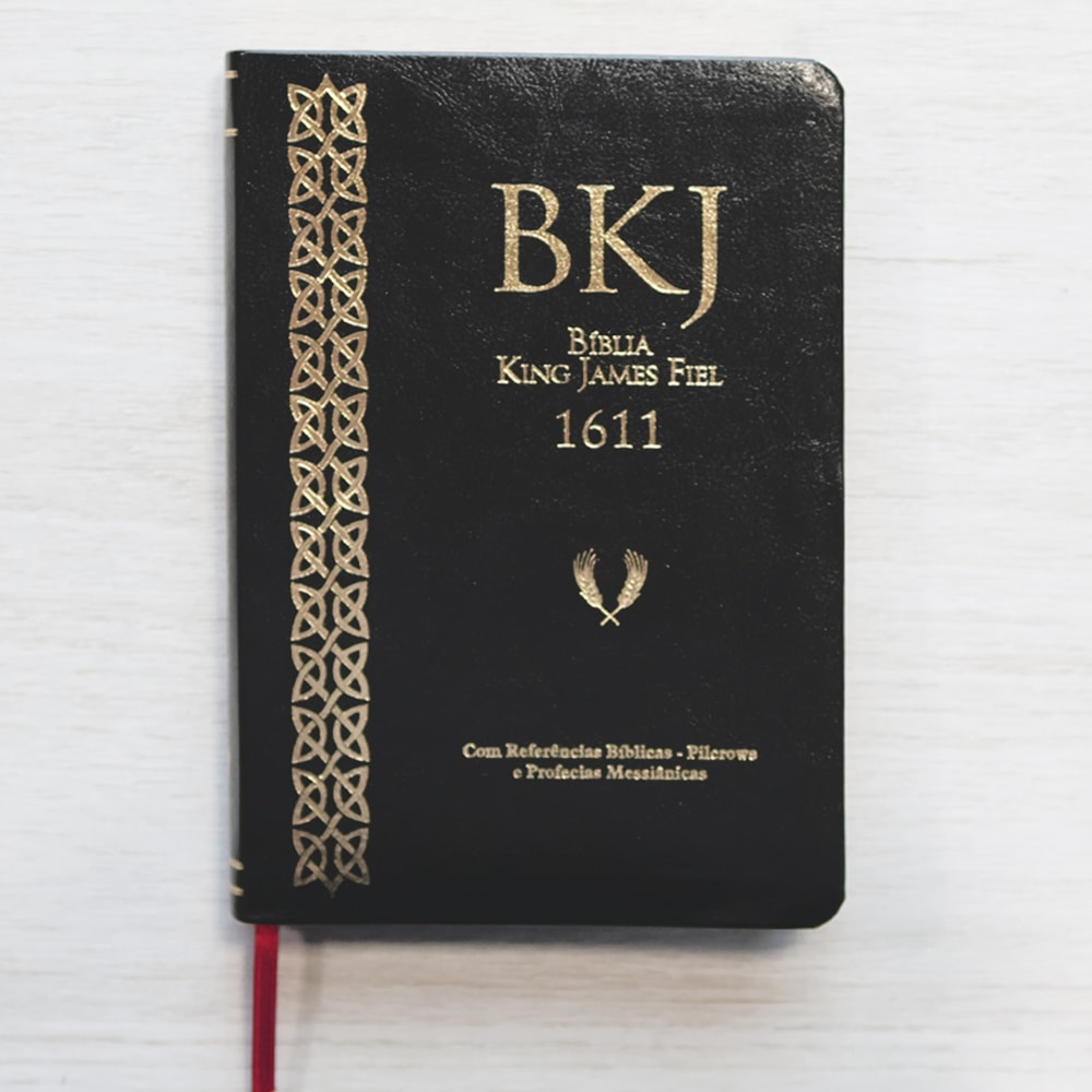 Bíblia King James Fiel 1611 | Concordância e Pilcrows | Capa Luxo Preta