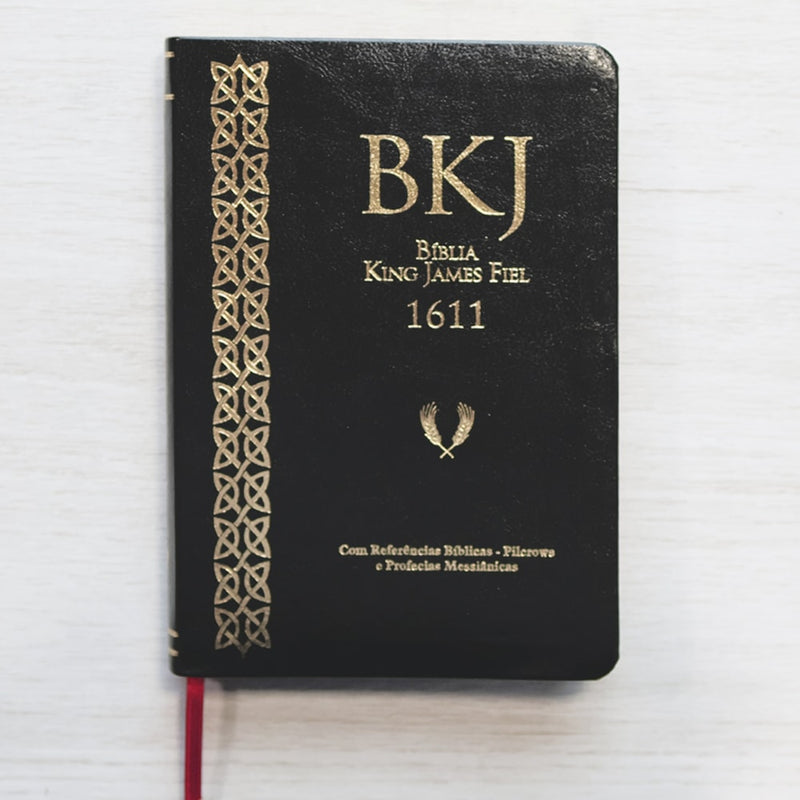 Bíblia King James Fiel 1611 | Concordância e Pilcrows | Capa Luxo Preta