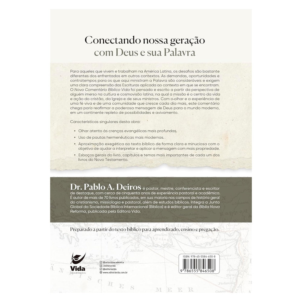 Novo Comentário Bíblico Vida | Gálatas e Efésios | Pablo A. Deiros | Capa Dura