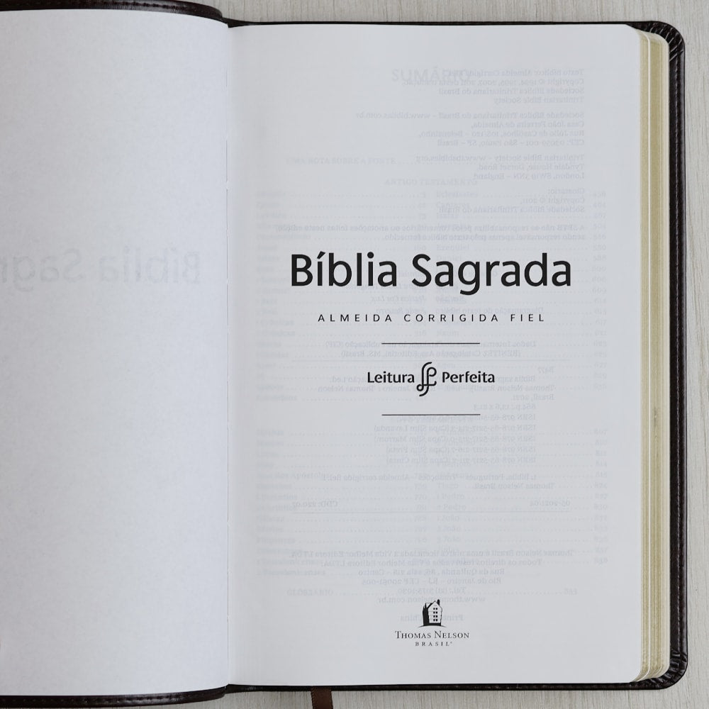 Bíblia Sagrada Slim | ACF | Luxo Marrom