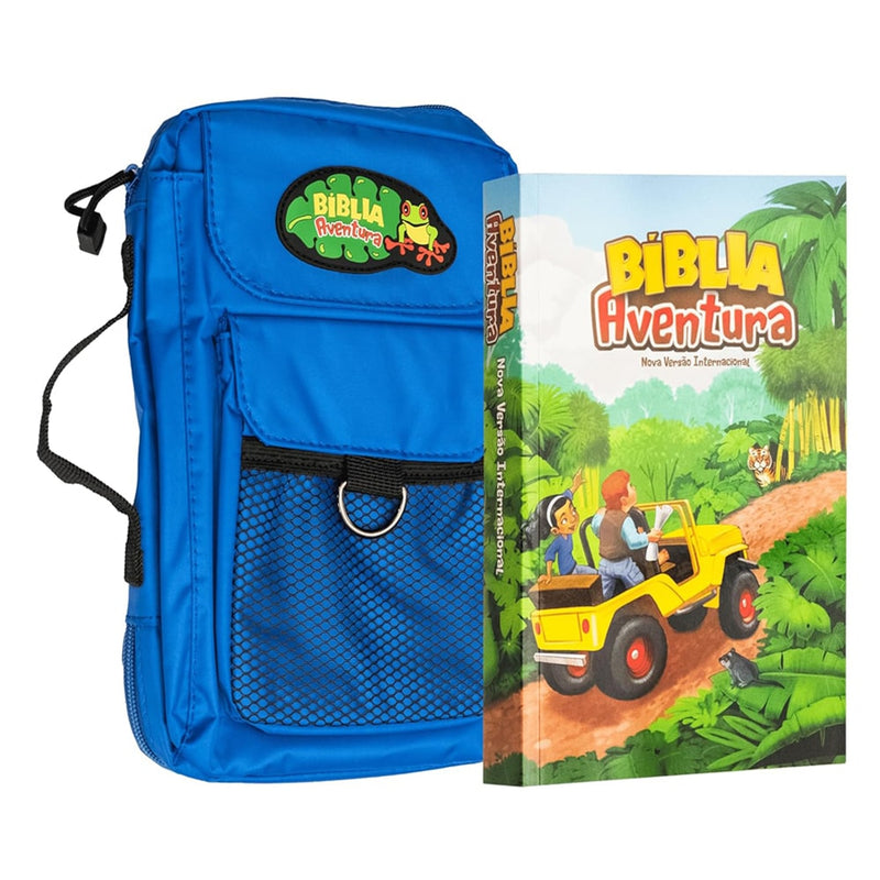 Bíblia Aventura Para Crianças | NVI | Capa Especial com Bolsa Azul