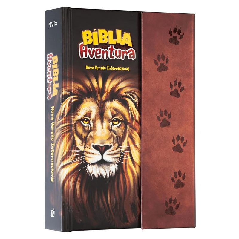 Bíblia Aventura Para Crianças | NVI | Leitura Perfeita | Capa Dura Leão com Fechamento em Imã