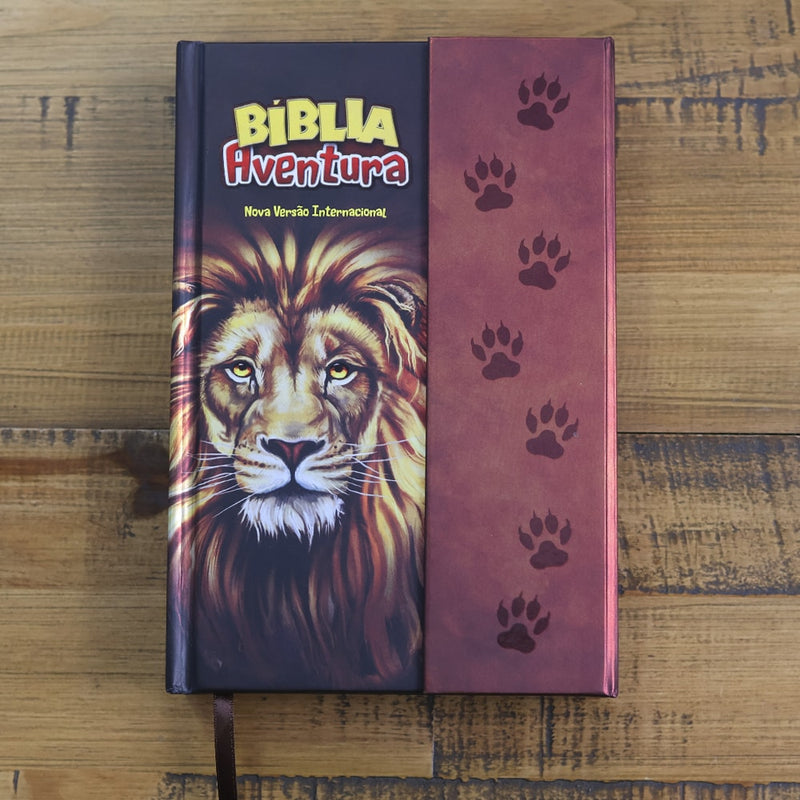 Bíblia Aventura Para Crianças | NVI | Leitura Perfeita | Capa Dura Leão com Fechamento em Imã