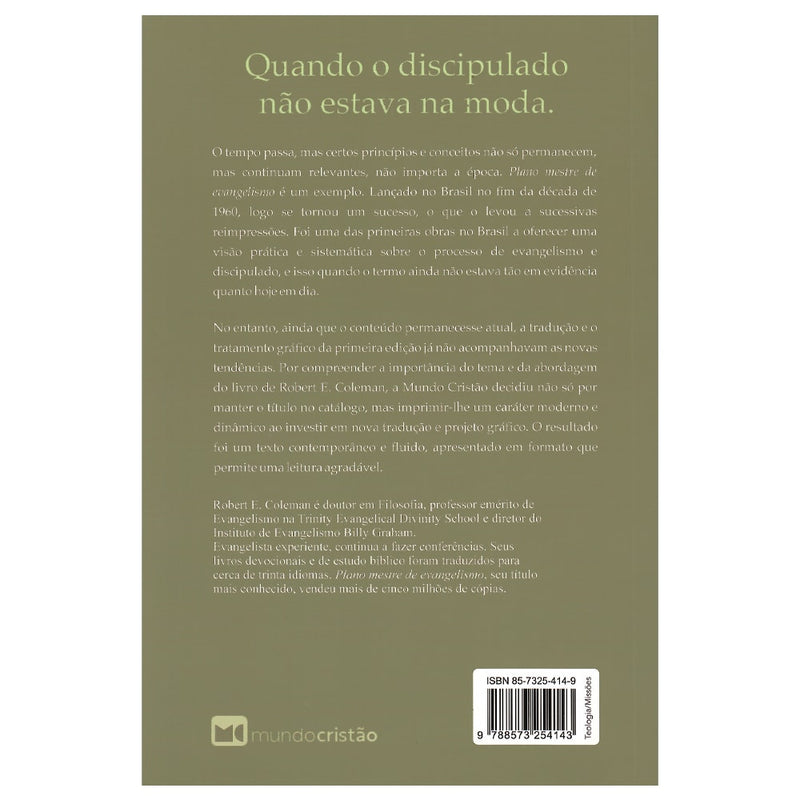 Plano Mestre de Evangelismo | Robert Coleman