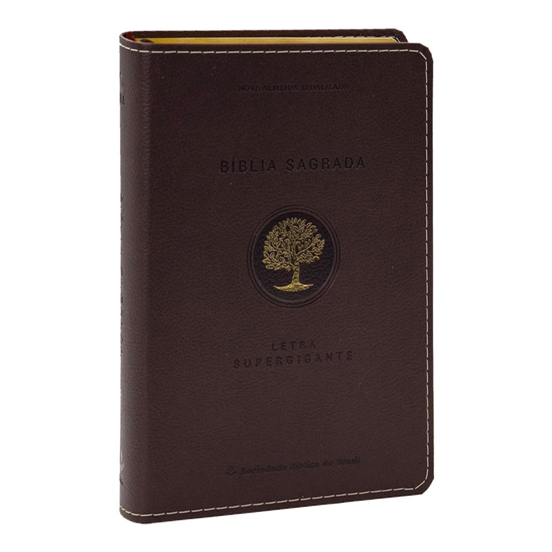 Bíblia Sagrada | Letra Supergigante | NAA | Capa Vinho Árvore