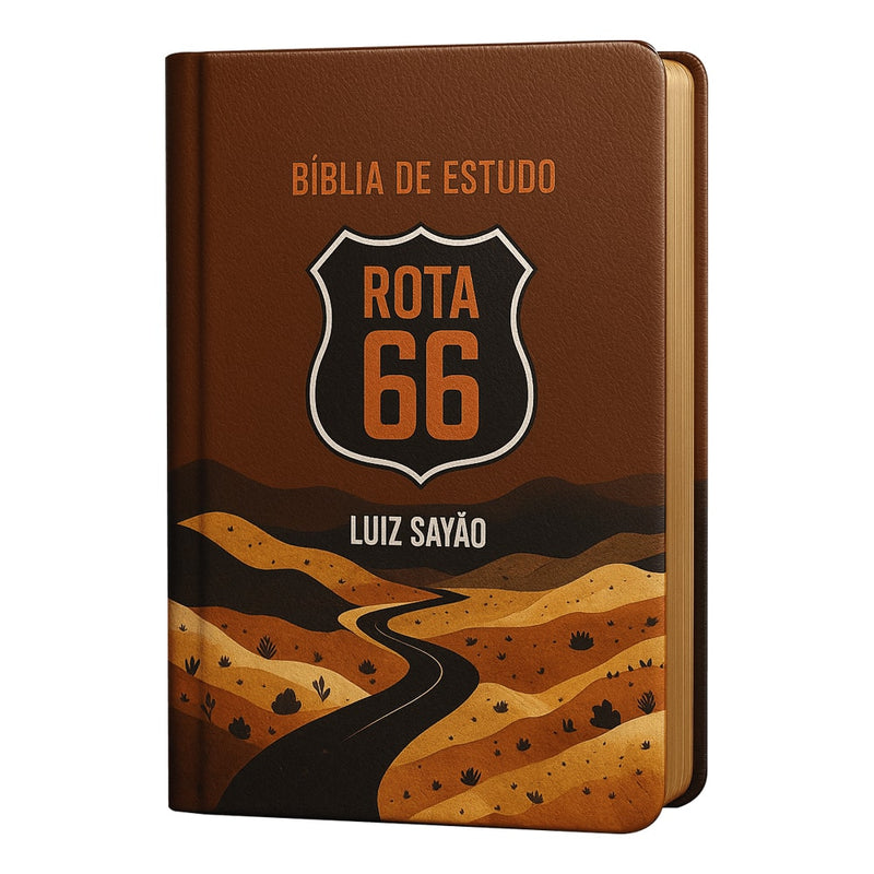 Bíblia de Estudo Rota 66 | NVI | Luiz Sayão | Capa Flexível Neutra