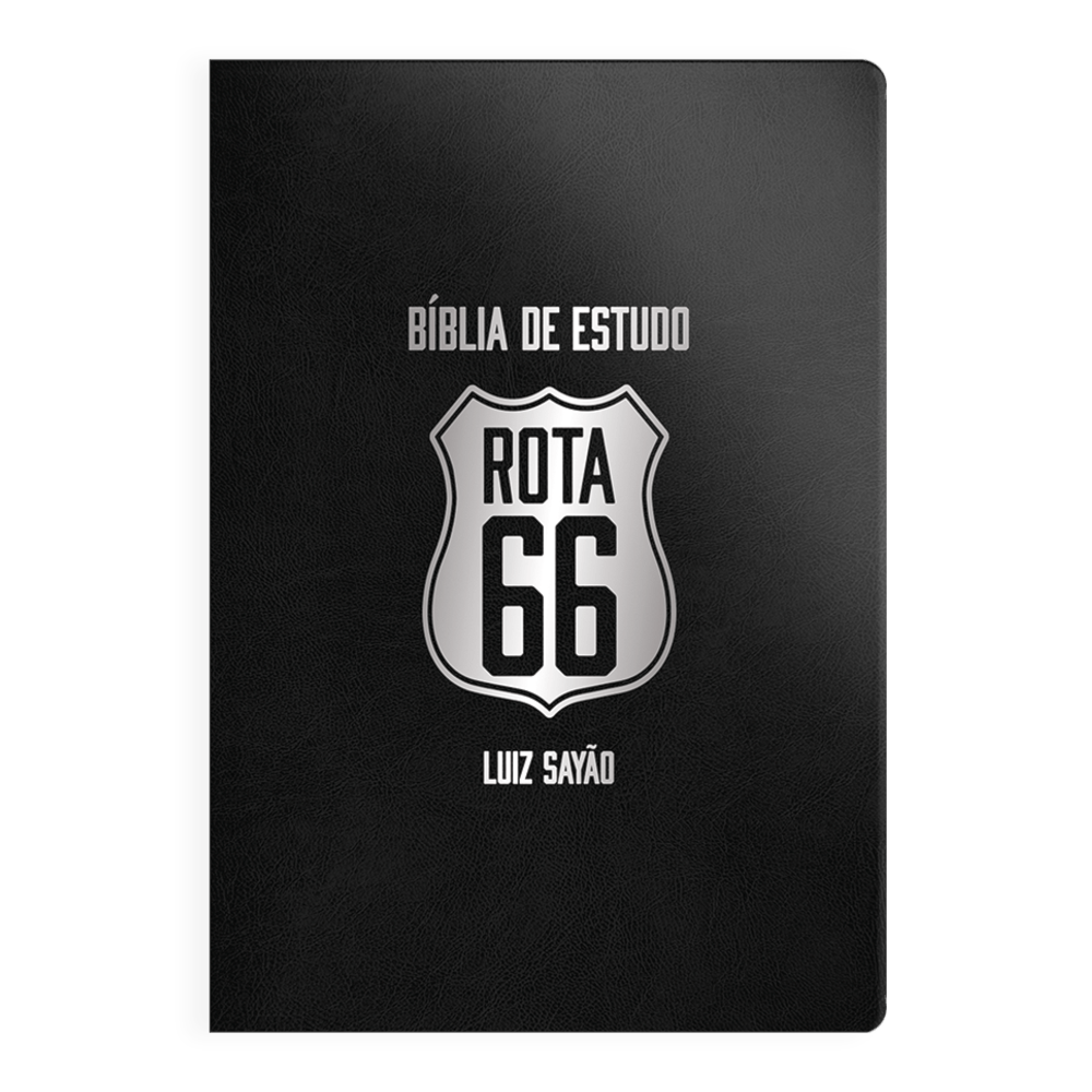 Bíblia de Estudo Rota 66 | NVI | Luiz Sayão | Capa Flexível Preta