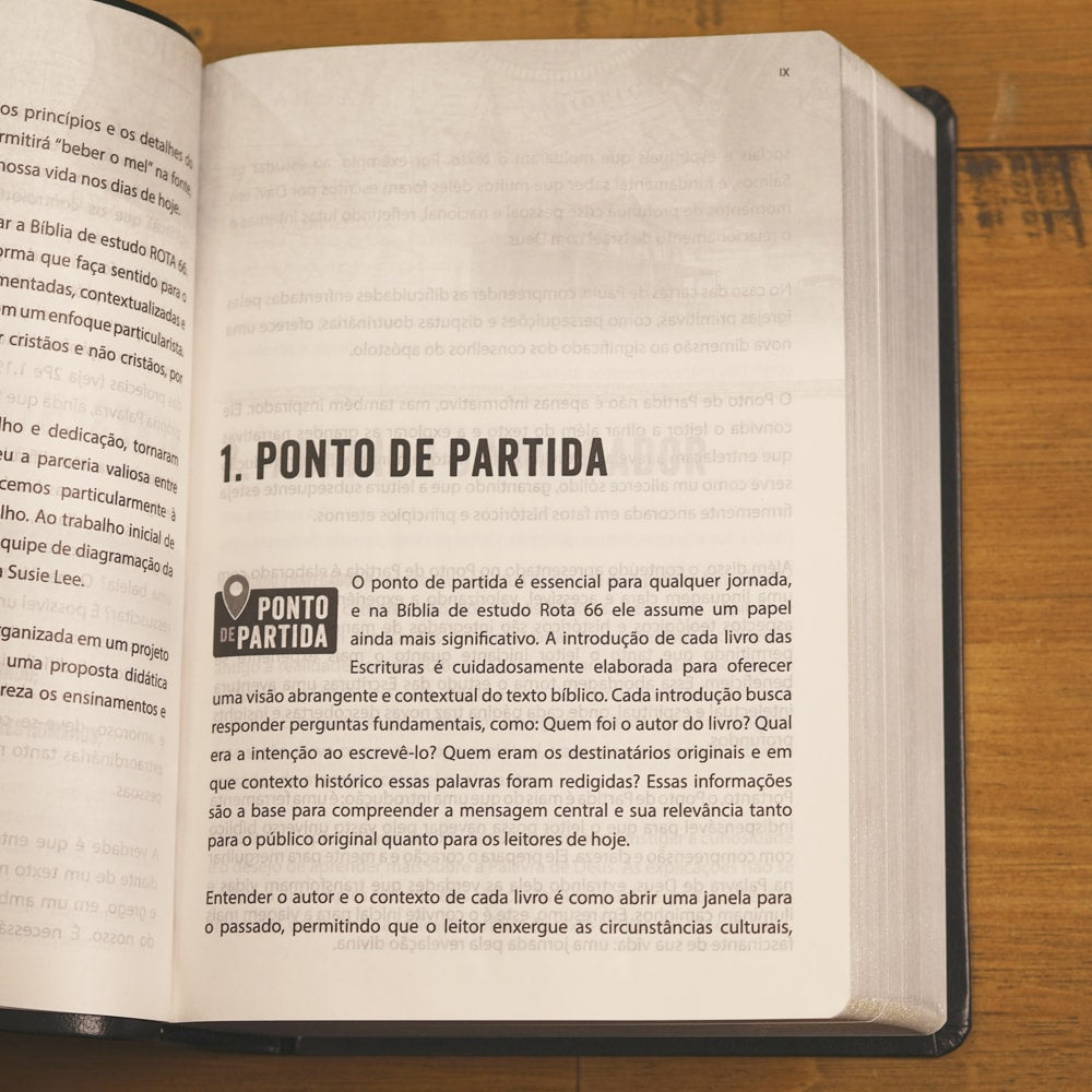 Bíblia de Estudo Rota 66 | NVI | Luiz Sayão | Capa Flexível Preta