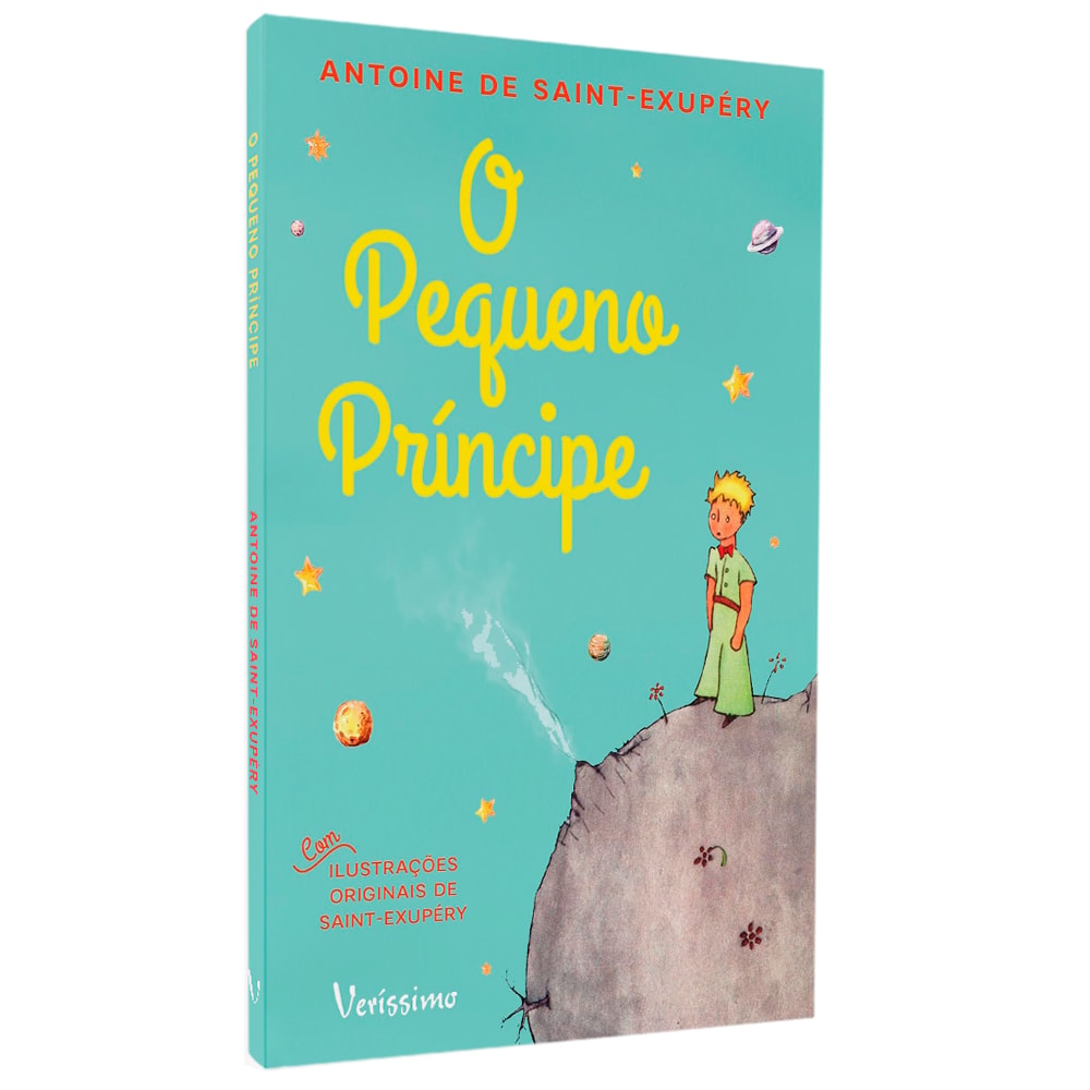 Livro O Pequeno Príncipe de Antoine de Saint-Exupéry, capa verde pastel com o Pequeno Príncipe. — Plenitude