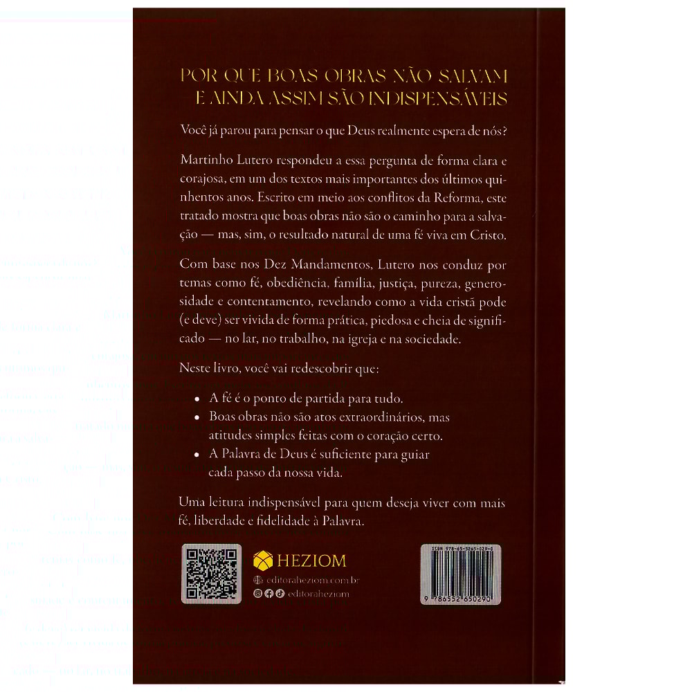 Tratado Sobre as Boas Obras | Martinho Lutero