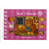 Livro de Colorir Bear e Friends, capa rosa xadrez com urso lendo e amigos animais. — Plenitude