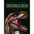 Livro O Mundo Incrível dos Dinossauros, capa verde escura com dinossauro 3D. — Plenitude