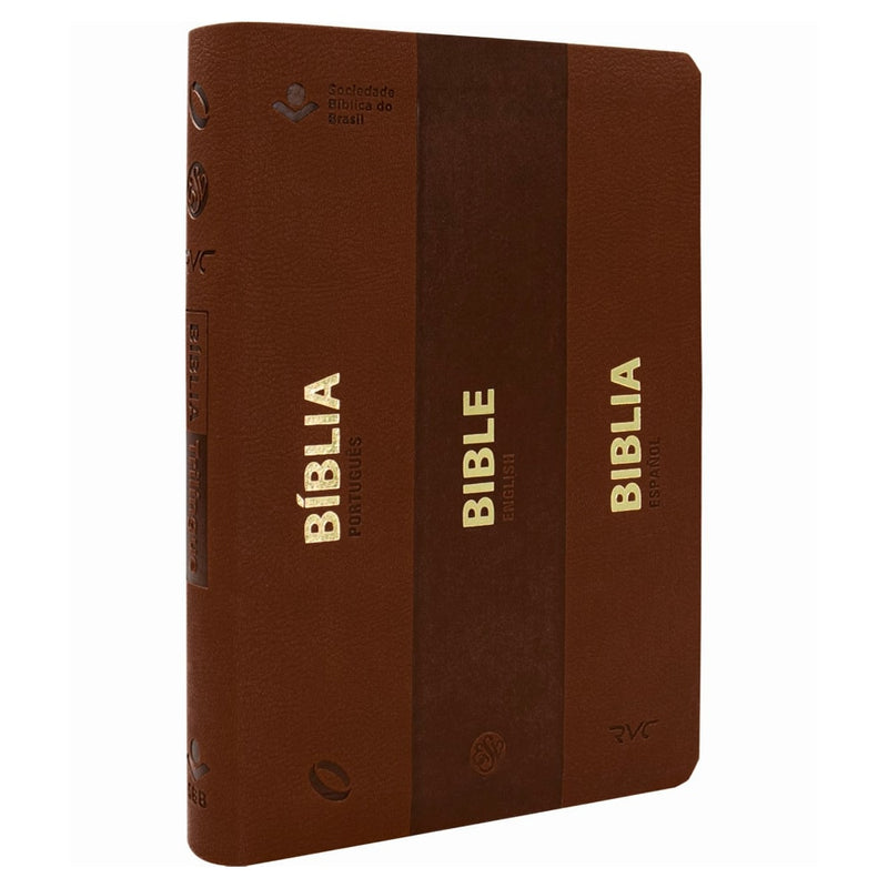 Bíblia Sagrada | NAA | Trilíngue | Português | Inglês | Espanhol