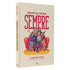 Livro Família Para Sempre, capa clara com ilustração de família sentada em sofá vermelho. — Plenitude
