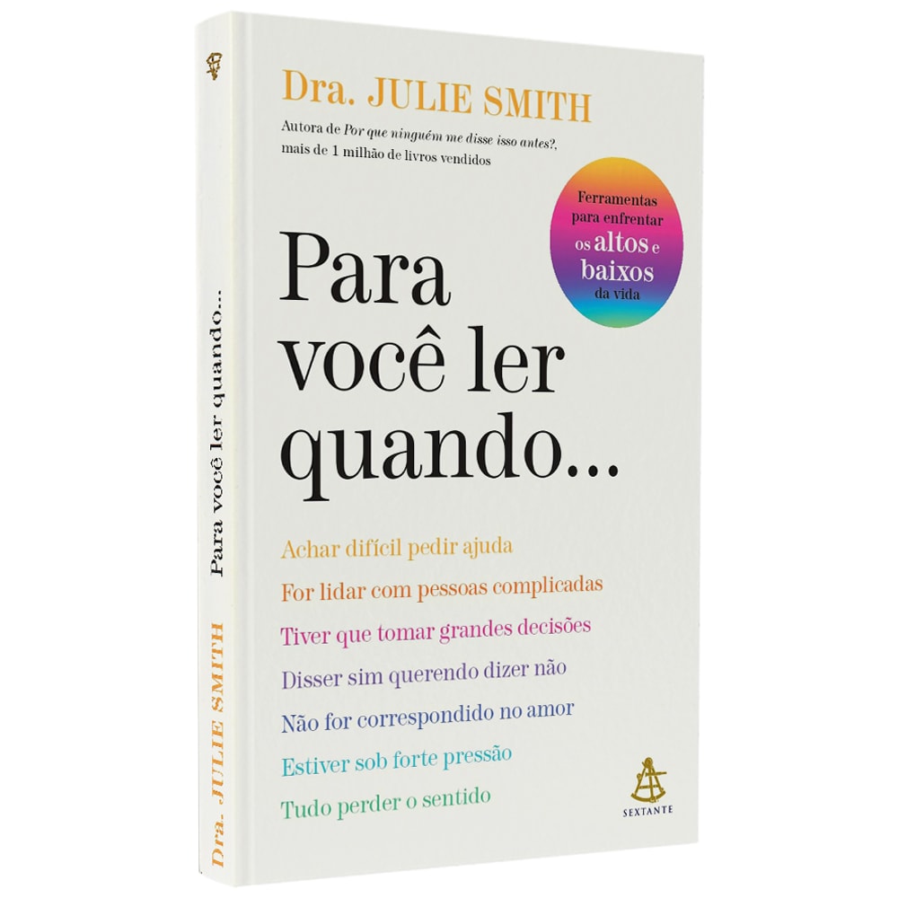 Livro Para Você Ler Quando..., de Dra. Julie Smith, capa branca com título em preto. — Plenitude