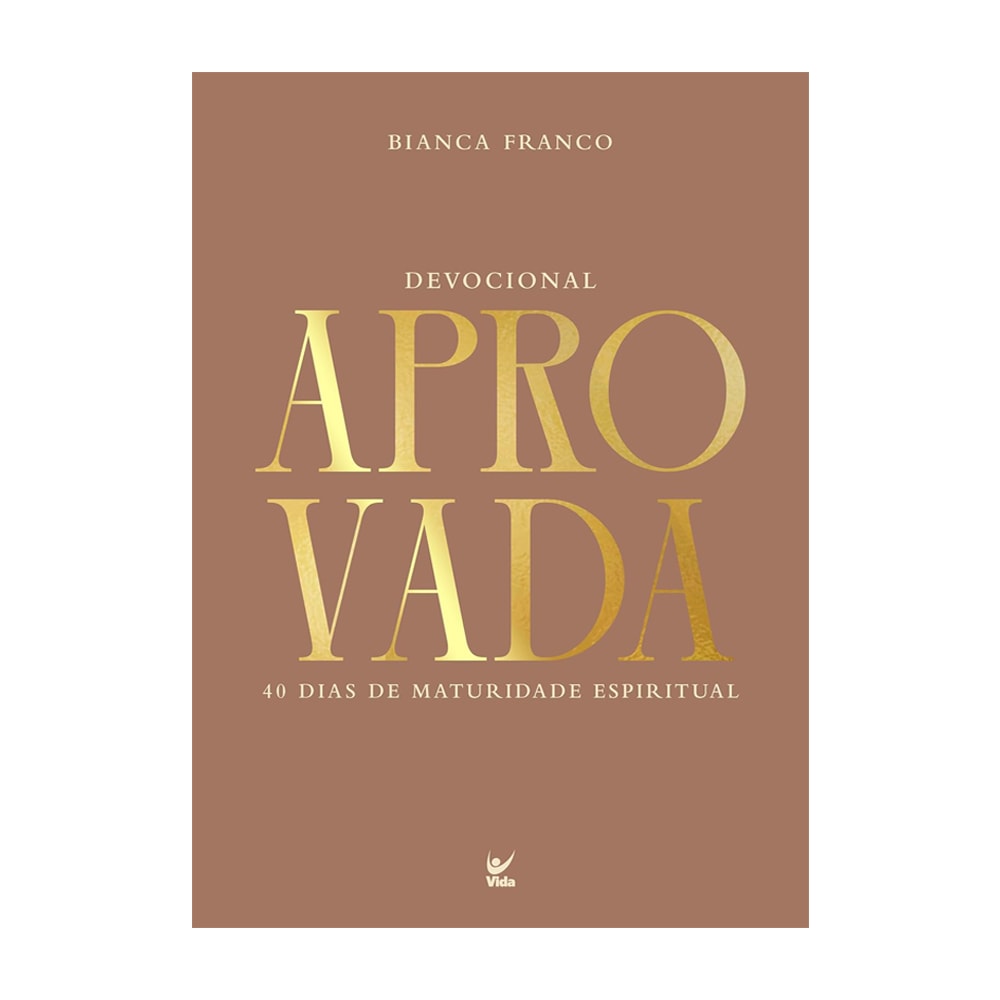 Livro Devocional Aprovada, capa marrom com letras douradas. — Plenitude