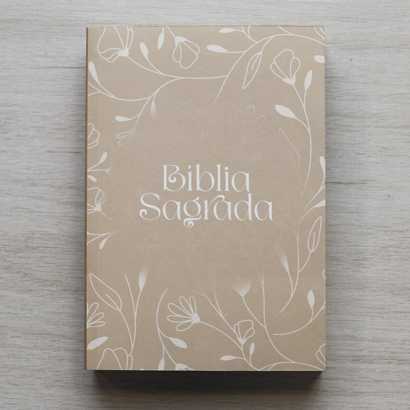 Bíblia Sagrada Arabesco Flores | NAA | Letra Normal | Capa Ilustrada