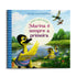Livro infantil Marina é Sempre a Primeira, capa com patinhos em lago e patos voando. — Plenitude