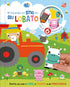 Livro infantil Brincando no Sítio do Seu Lobato, capa com fazendeiro em trator e animais de fazenda. — Plenitude