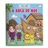 Livro de colorir "A Arca de Noé", capa colorida com personagens bíblicos, animais e a arca. — Plenitude