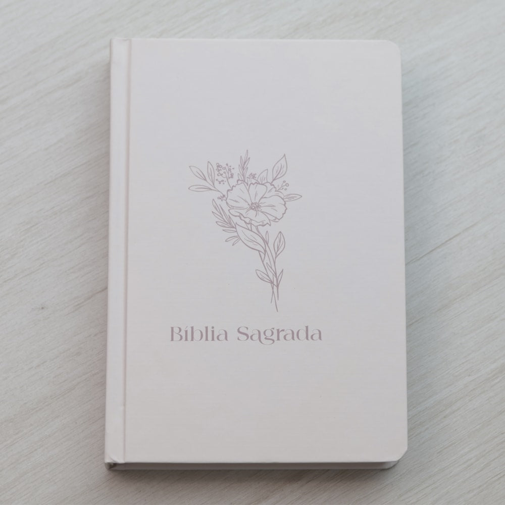 Bíblia Sagrada Flor | NVI | Letra Normal | Capa Dura