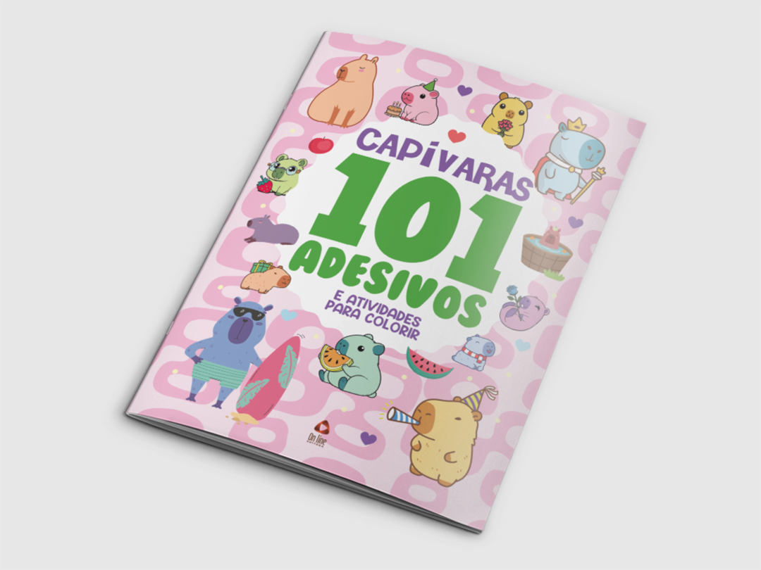 101 Adesivos Atividades e Desenhos para Colorir Capivara