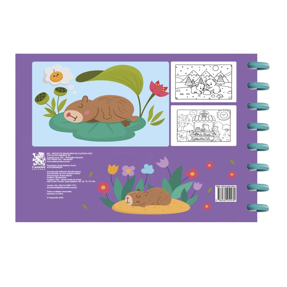 Cute e Comfy Especial Capivaras e Outros Animaisl | Livro de Colorir com Disco | Edição 04