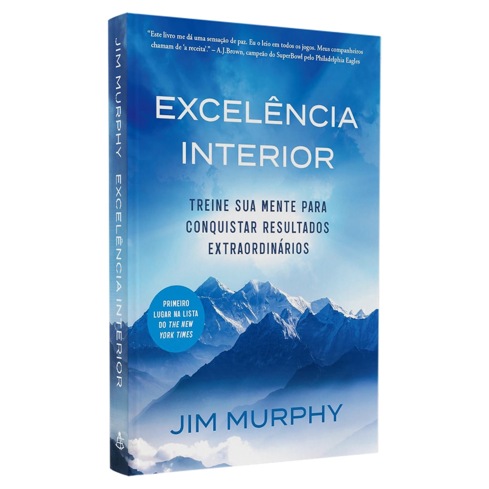 Capa do livro Excelência Interior, de Jim Murphy, com montanhas e céu azul. — Plenitude