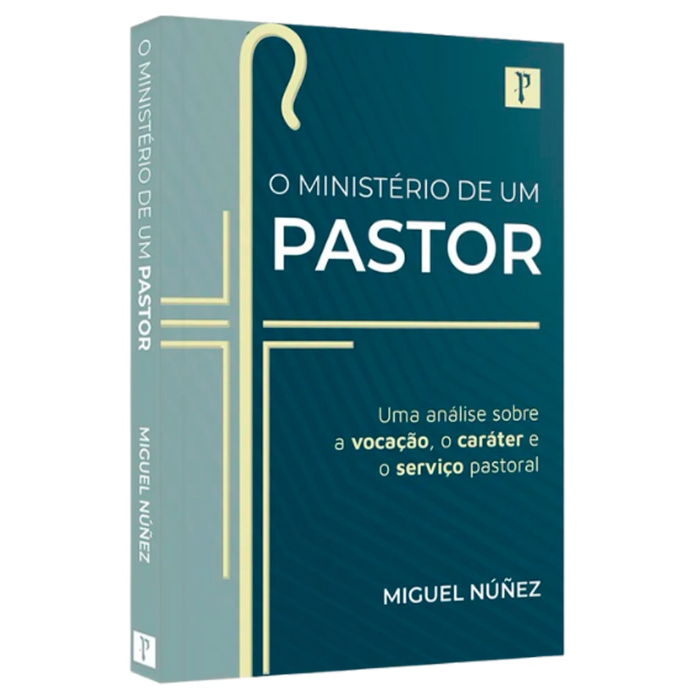 Livro O Ministério de Um Pastor, capa dura azul-marinho com detalhes dourados. — Plenitude