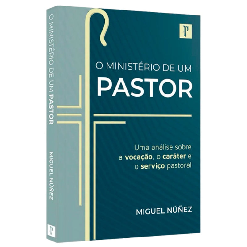 Livro O Ministério de Um Pastor, capa dura azul-marinho com detalhes dourados. — Plenitude