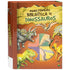Box com 6 livros Minha Primeira Biblioteca de Dinossauros, da Todolivro, capa marrom com ilustrações de dinossauros. — Plenitude