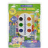 Livro-kit Ler & Colorir: Riki & Gabi - Volta ao Mundo, capa verde com personagens, tintas, pincel e canetinhas. — Plenitude