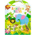 Mais Cor e Diversão! Selva | Brijbasi Art Press Ltd: Livro de colorir com capa verde e azul, animais da selva e miniaturas. — Plenitude