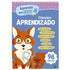 Livro de atividades Aprenda em Casa Primeiro Aprendizado, Todolivro. Capa azul com raposa e lista de aprendizados. — Plenitude
