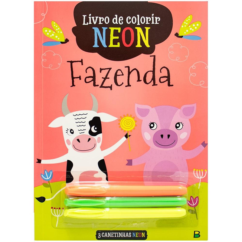 Livro de Colorir Neon: Fazenda | Todolivro