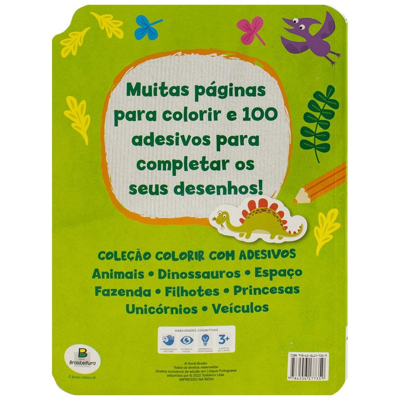 Colorir com Adesivos: Dinossauros | Koral Books
