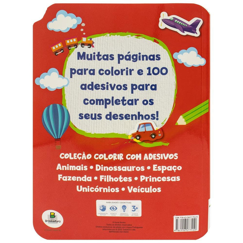 Colorir com Adesivos: Veículos | Koral Books