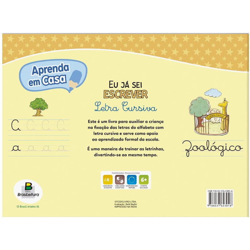 Aprenda em Casa Eu Já Sei Escrever Letra Cursiva | Todolivro
