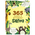 Livro 365 Selva - Colorir & Atividades, capa amarela com animais da selva. — Plenitude