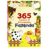Livro 365 Vida na Fazenda - Colorir & Atividades da Brijbasi Art Press Ltd, capa branca com ilustrações de animais da fazenda. — Plenitude