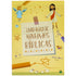 Livro-Bloco de Atividades Bíblicas, de Virgínia Marques, Cristina & F, capa amarela com ilustrações bíblicas e atividades. — Plenitude