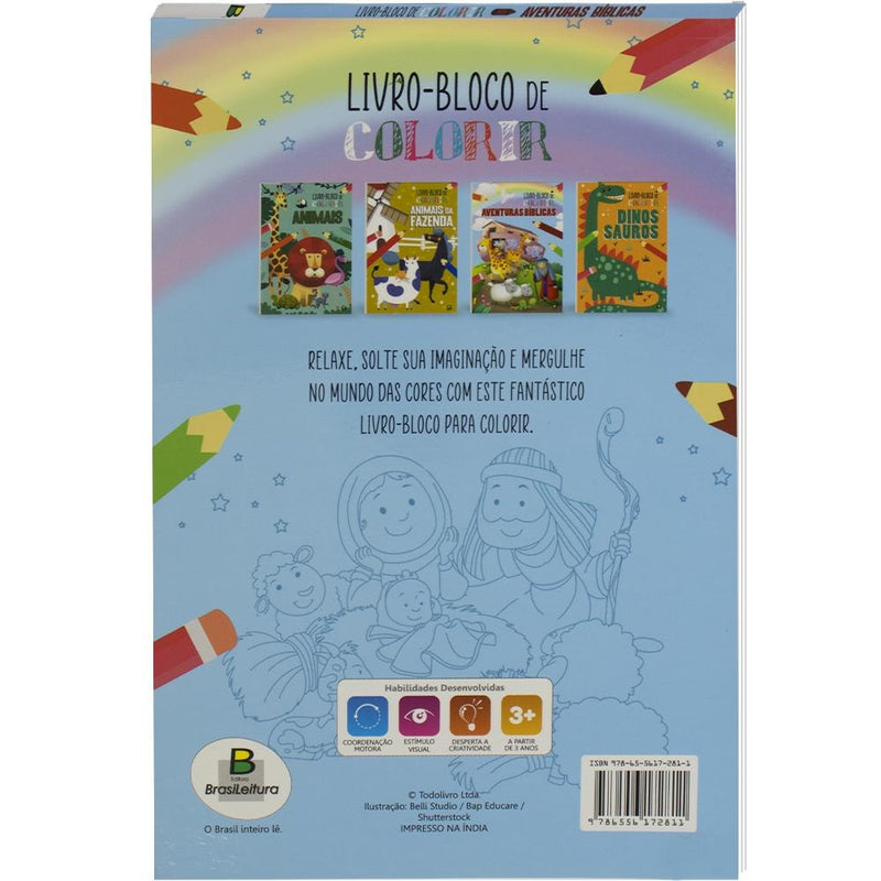 Livro-Bloco de Colorir: Aventuras Bíblicas | Todolivro