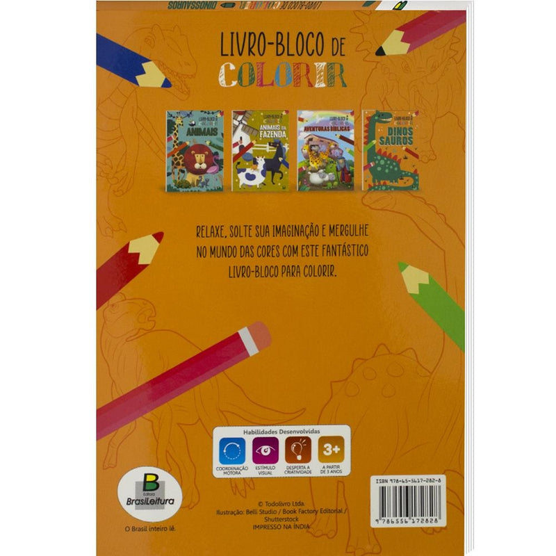 Livro-Bloco de Colorir: Dinossauros | Todolivro