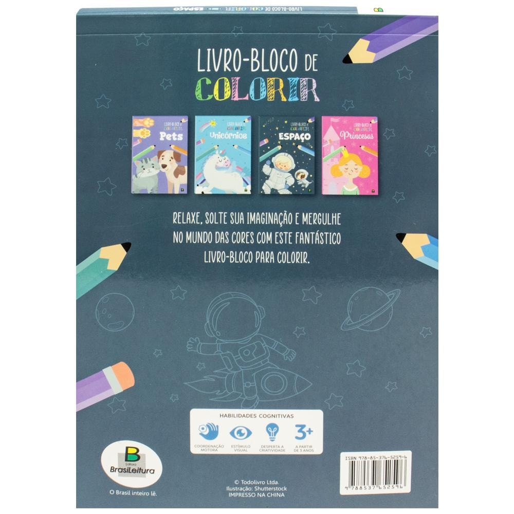 Livro-Bloco de Colorir - Espaço | Todolivro