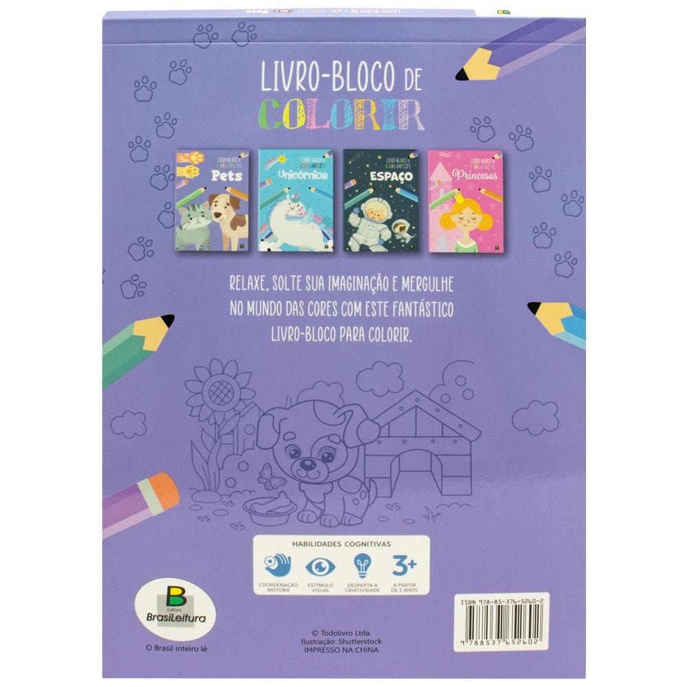 Livro-Bloco de Colorir - Pets | Todolivro